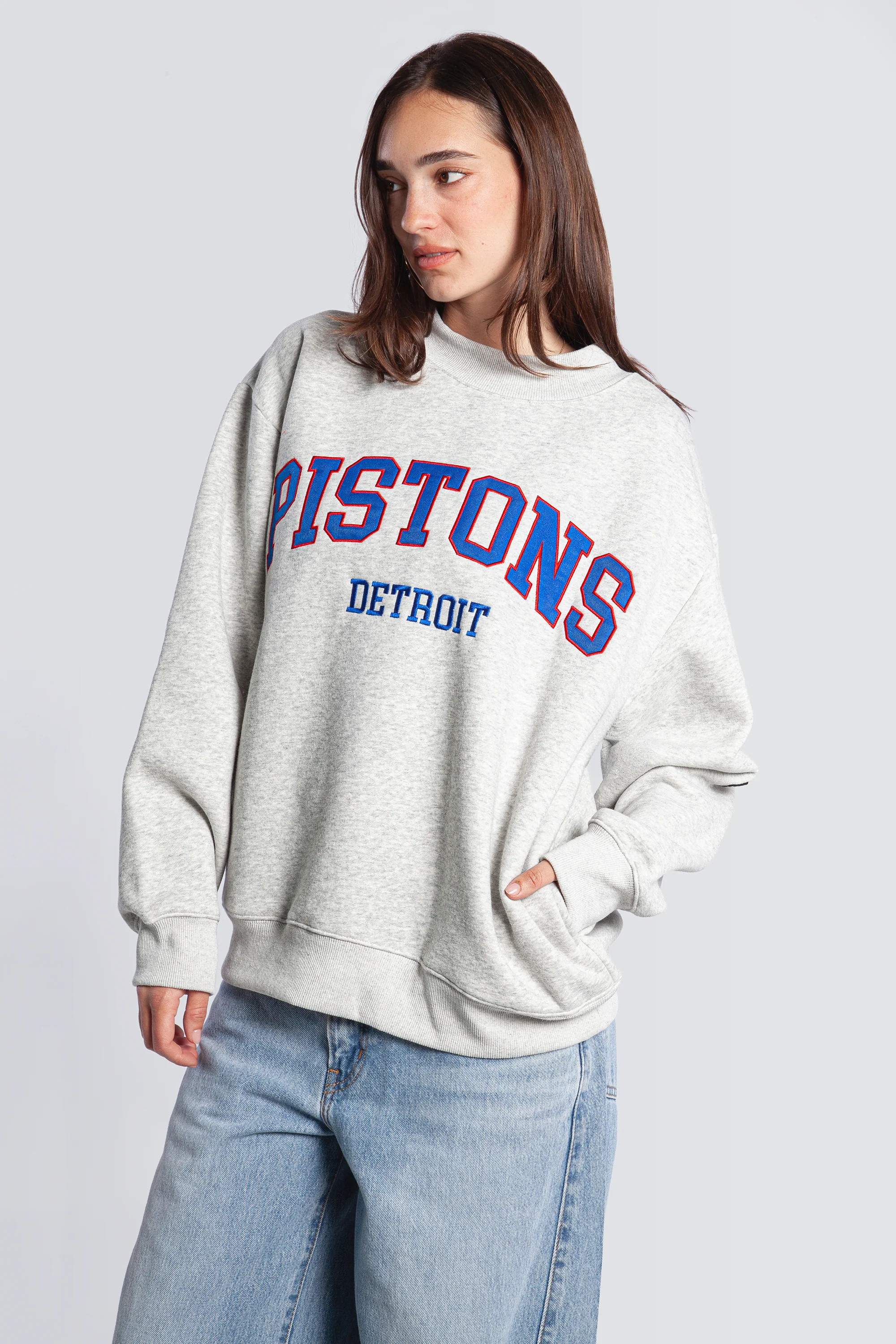 Detroit Pistons Mock Neck Crewneck - Image 2