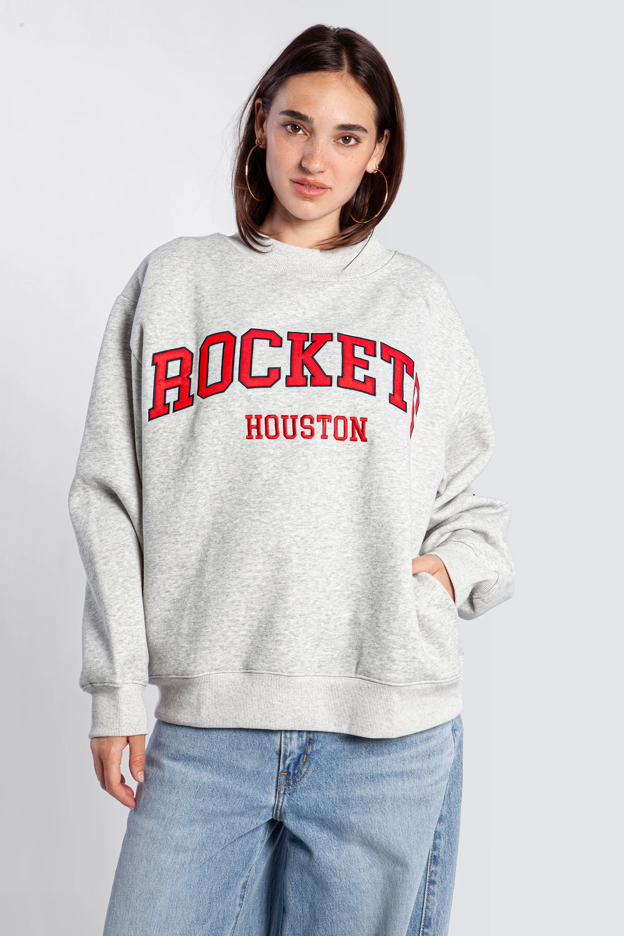 Houston Rockets Mock Neck Crewneck
