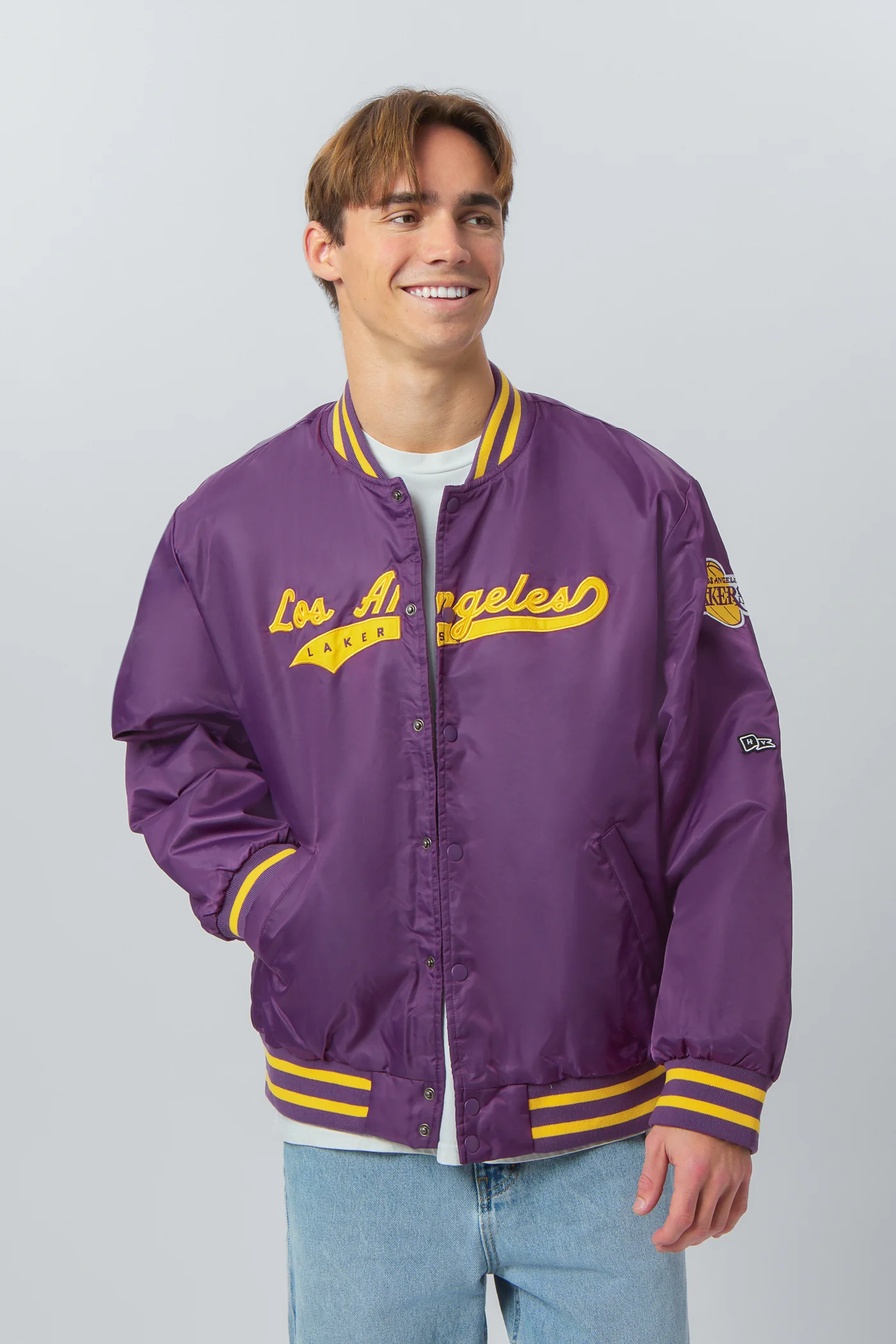 Los Angeles Lakers A-Game Varsity Jacket - Image 3