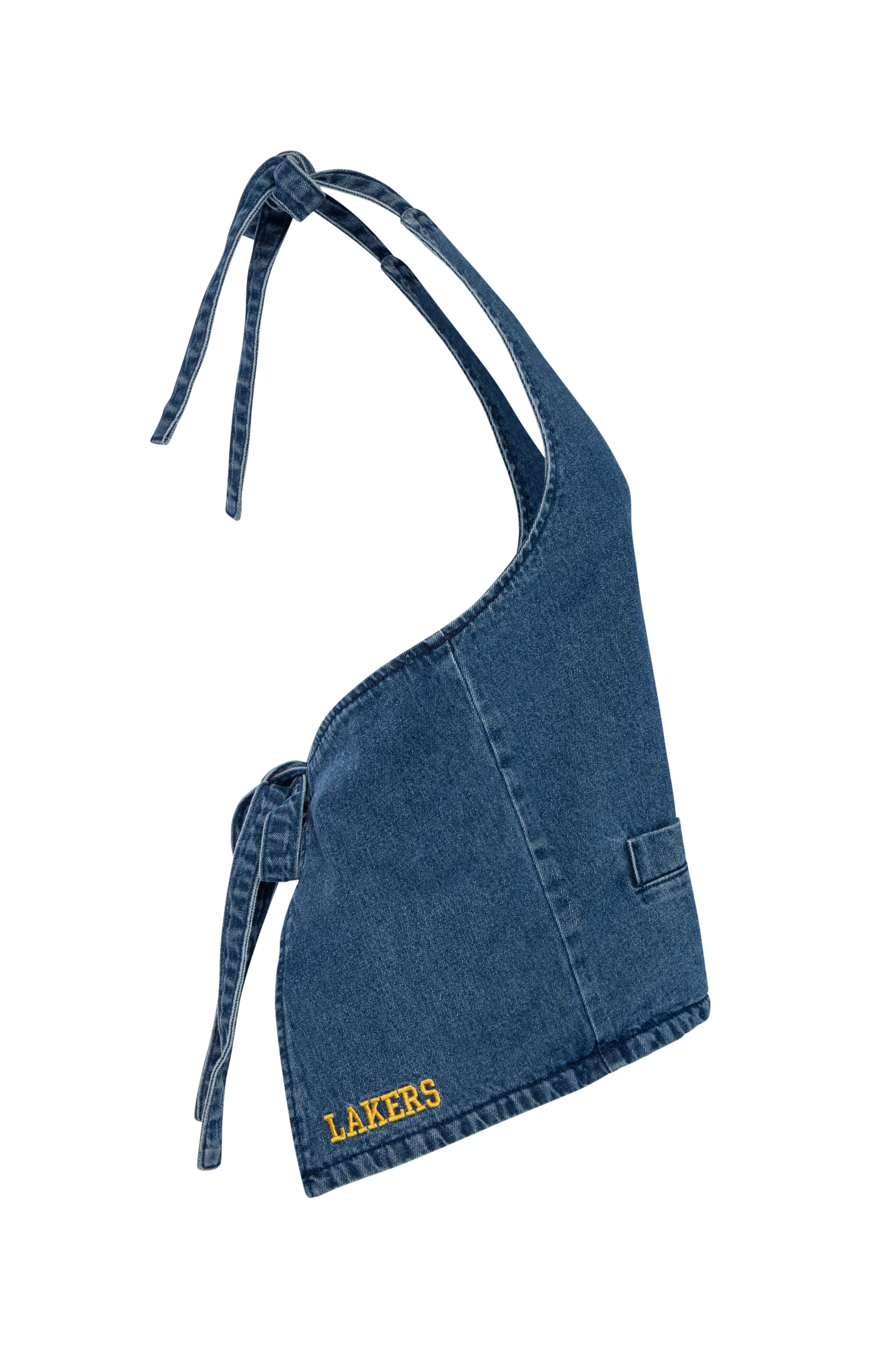 Los Angeles Lakers Denim Halter Top - Image 8