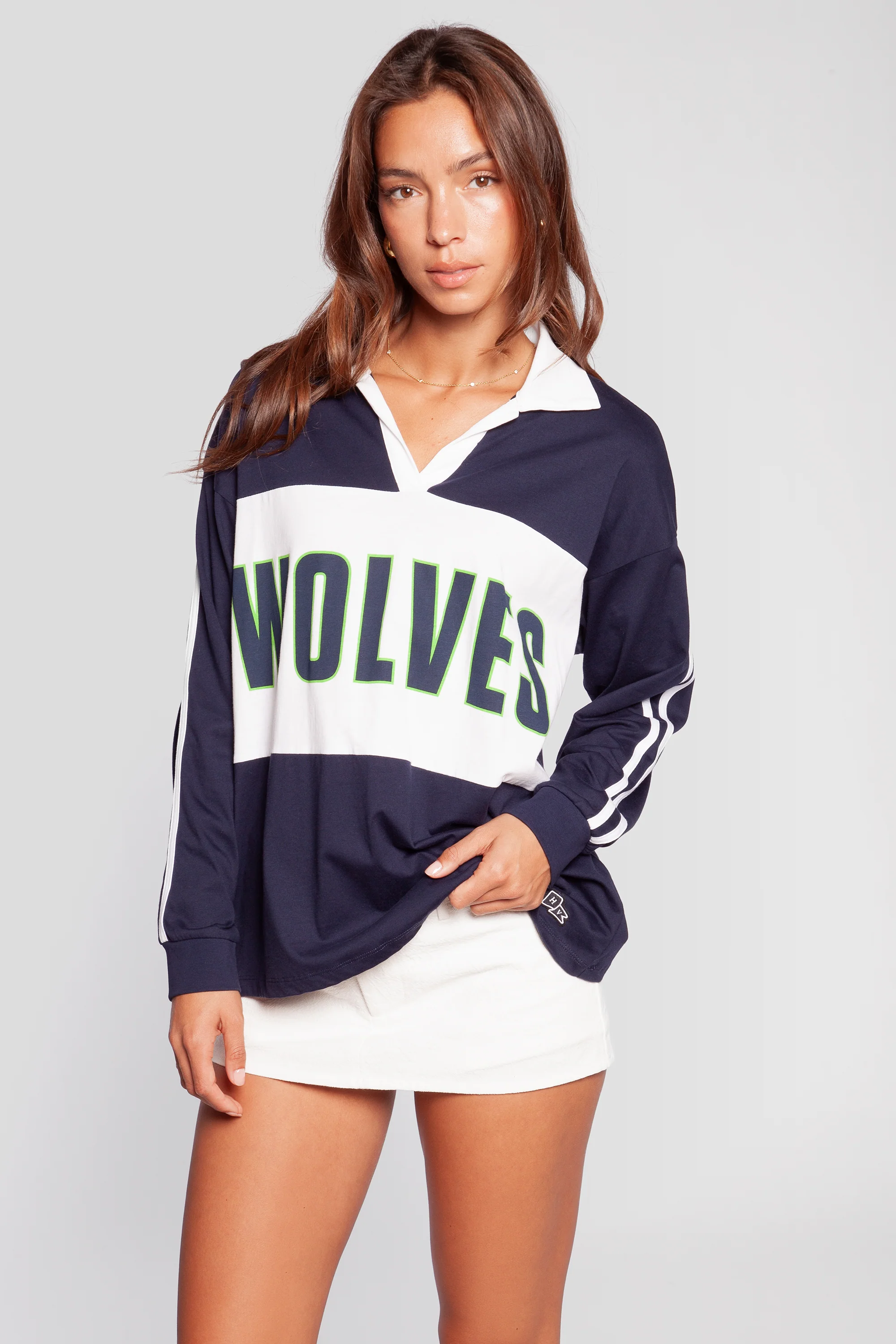 Minnesota Timberwolves Contrast Oversized Polo - Image 3