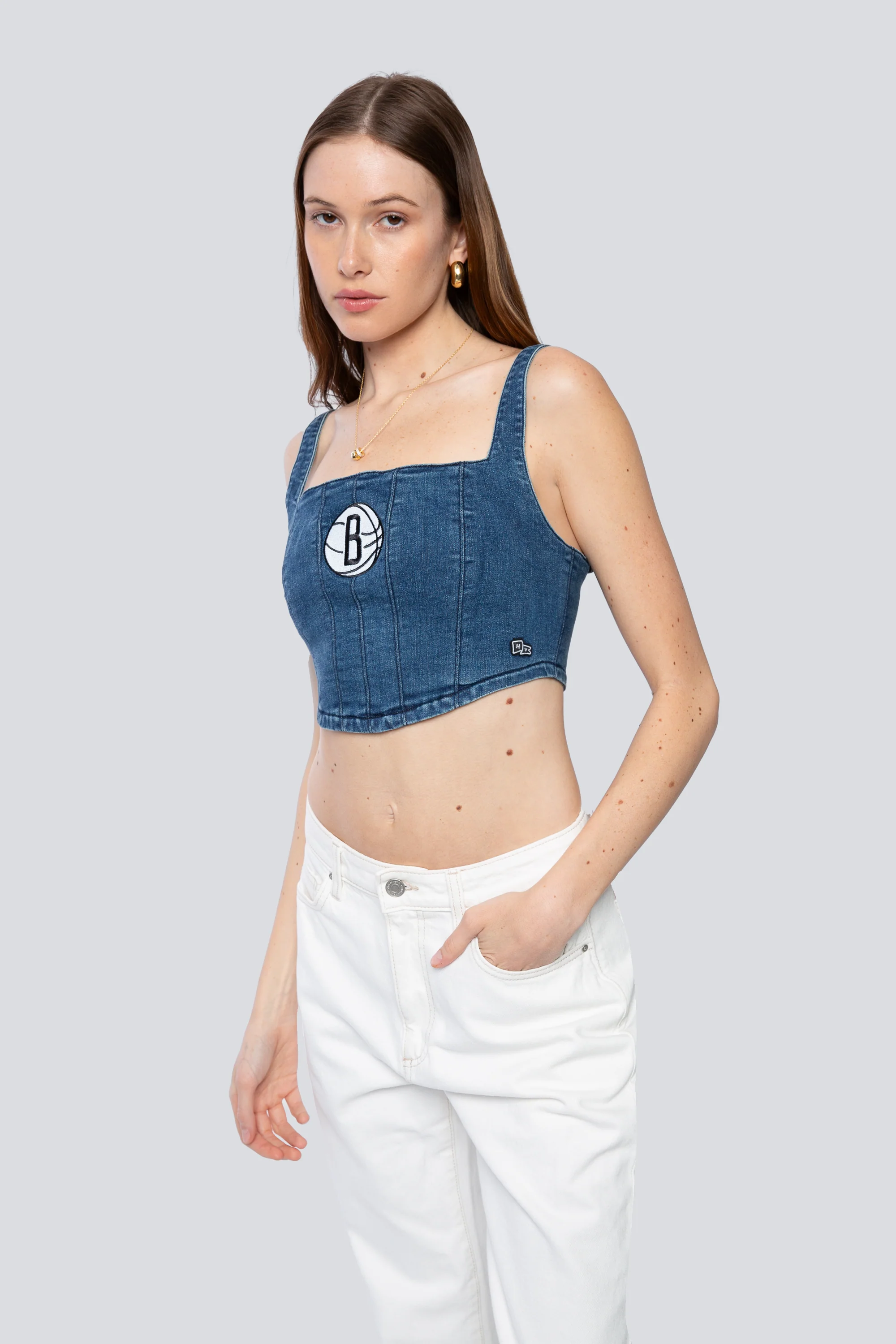 Brooklyn Nets Denim Corset - Image 2
