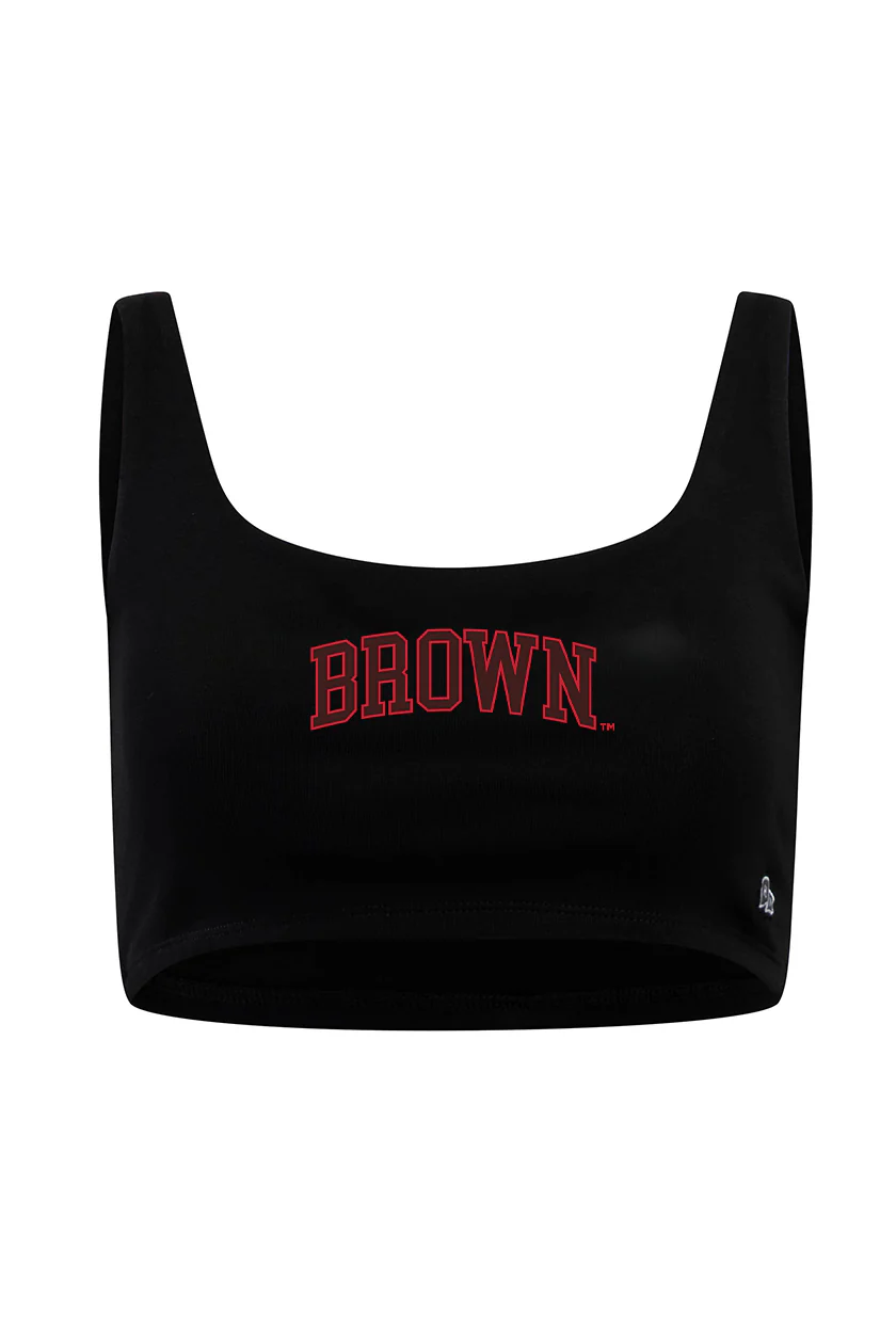 Brown University Scoop Neck Crop Top - Image 3