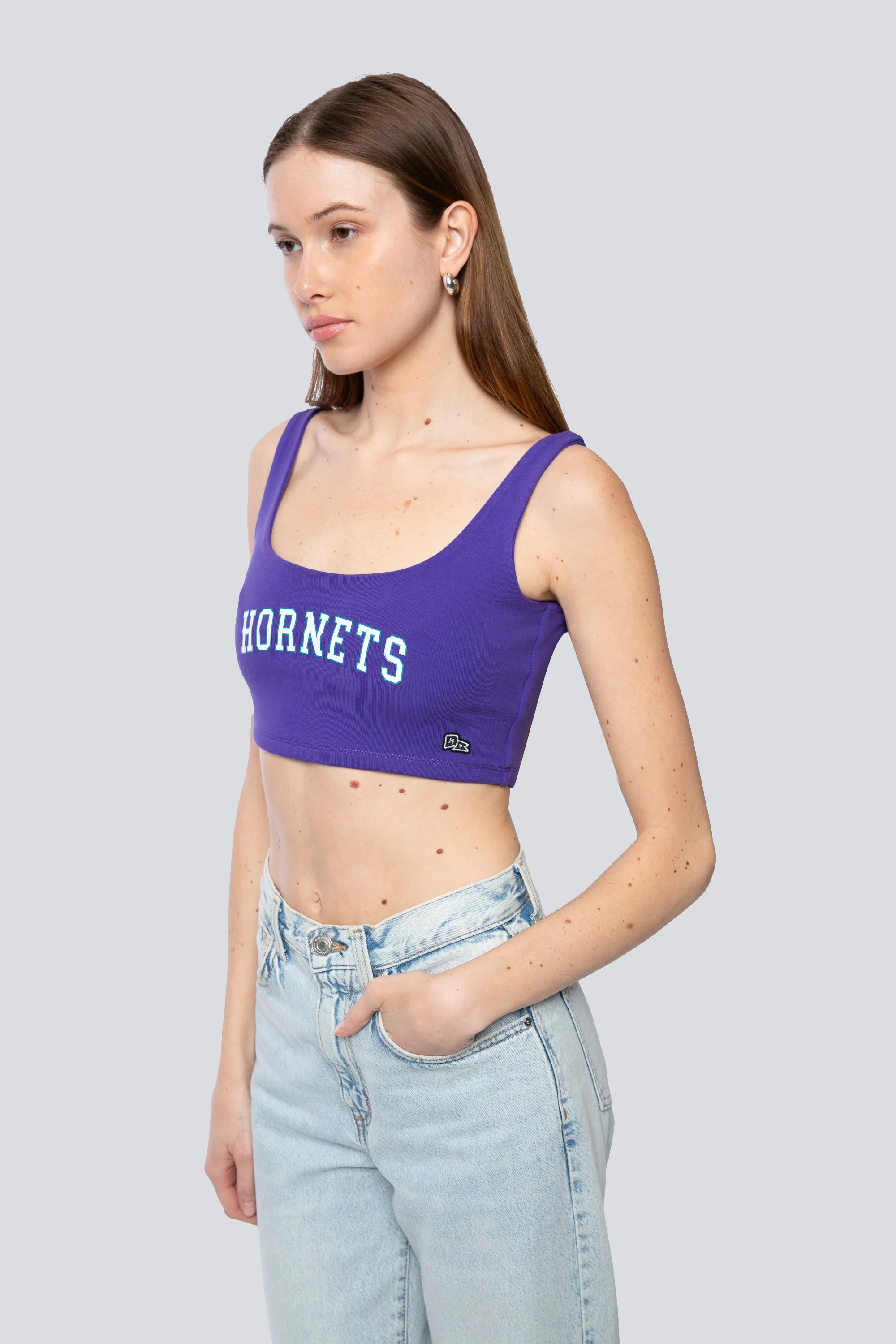 Charlotte Hornets Scoop Neck Crop Top - Image 3