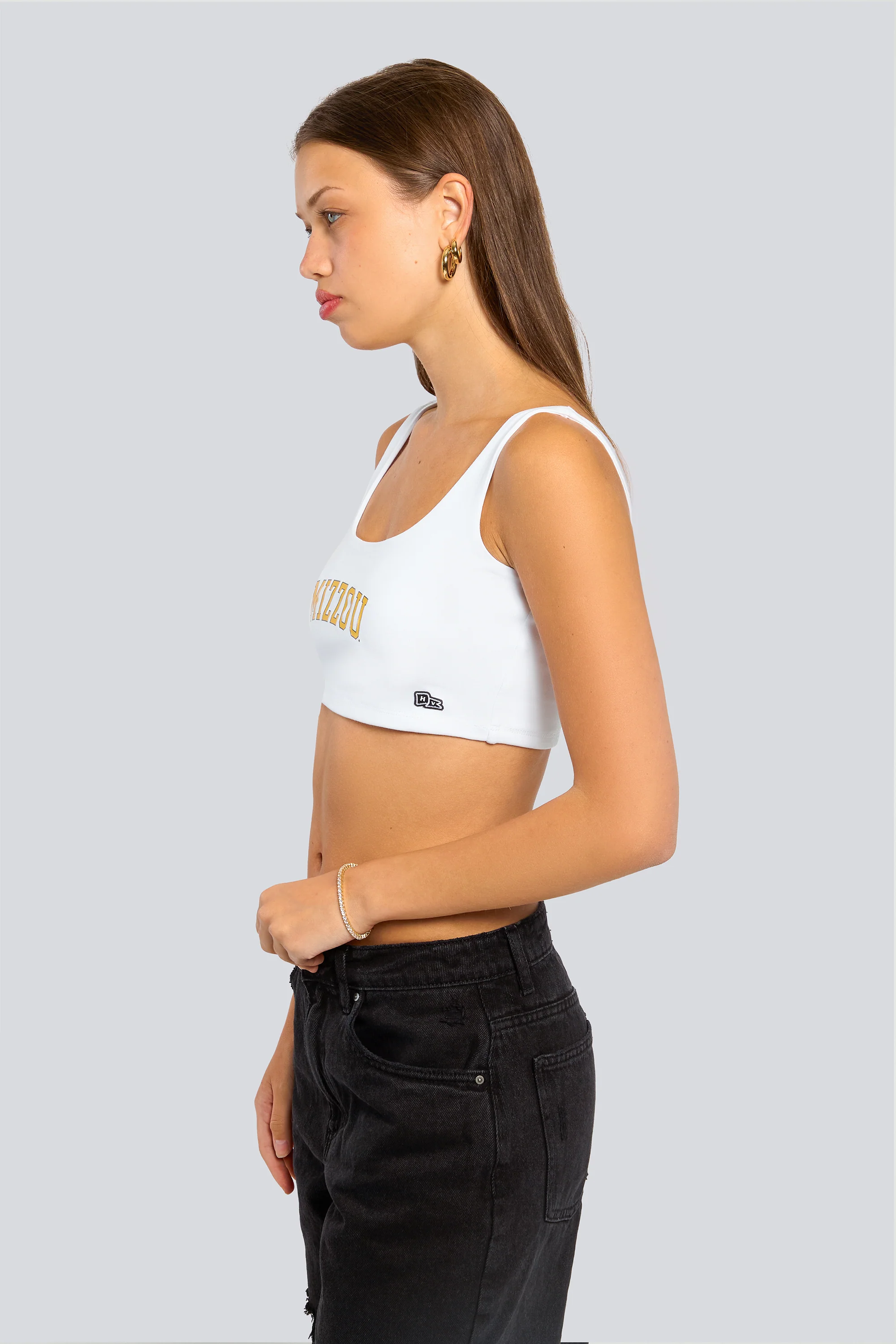 Mizzou Scoop Neck Crop Top - Image 2