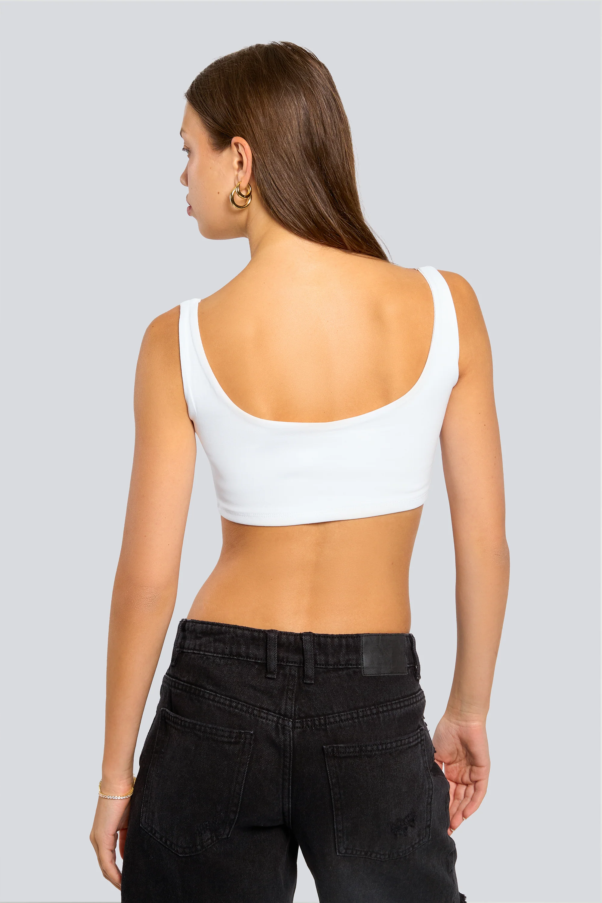 Mizzou Scoop Neck Crop Top - Image 3