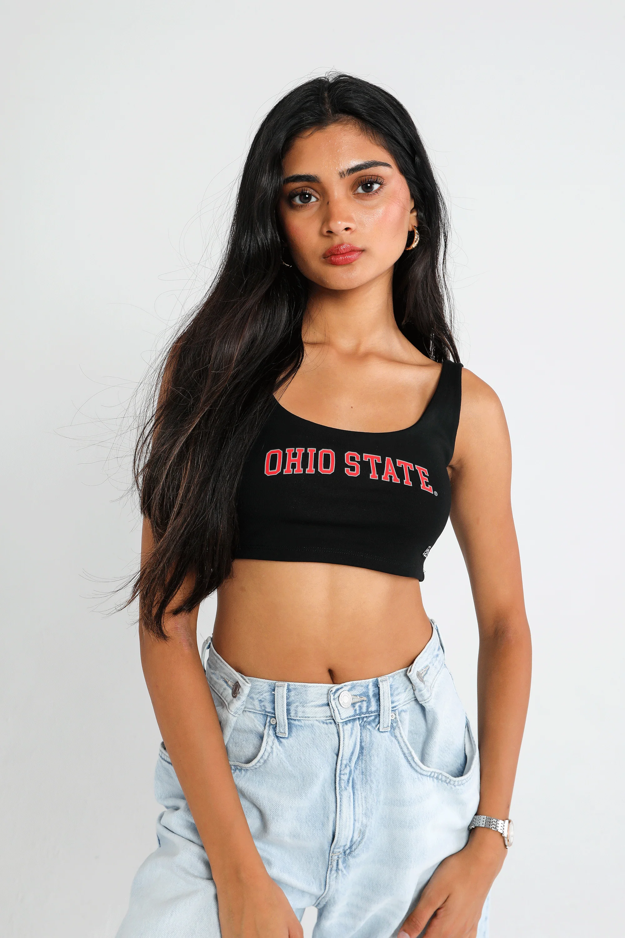 Ohio State Scoop Neck Crop Top - Image 2