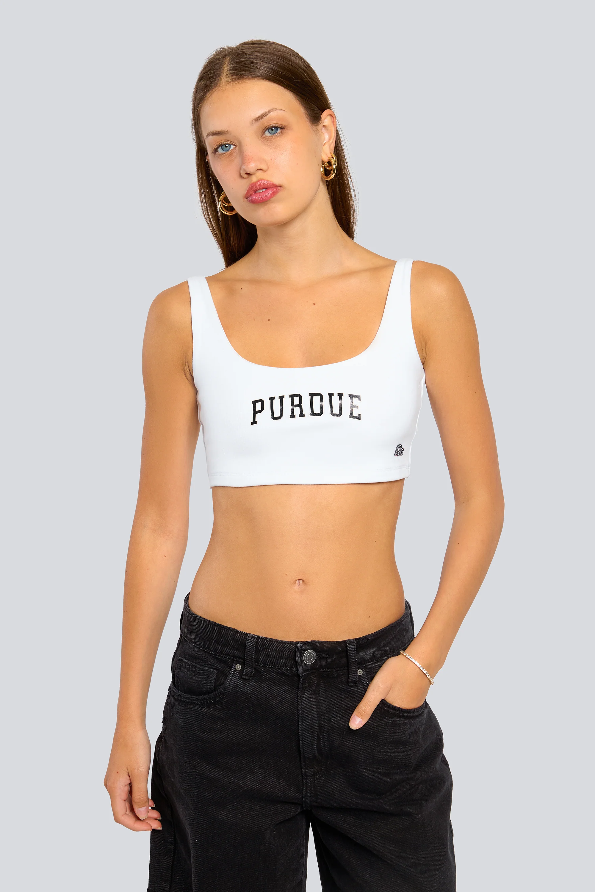 Purdue | Scoop Neck Crop Top - Image 2