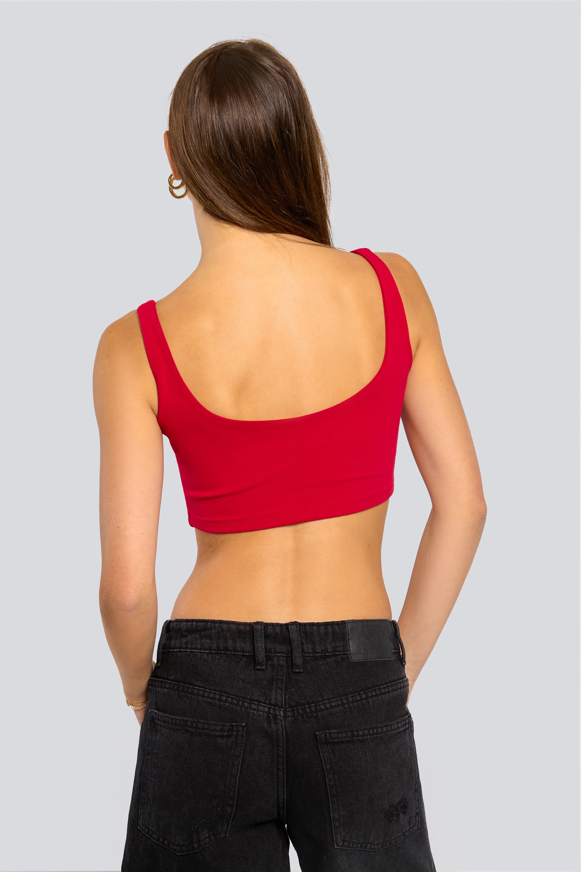 University of Arkansas Scoop Neck Crop Top - Image 3