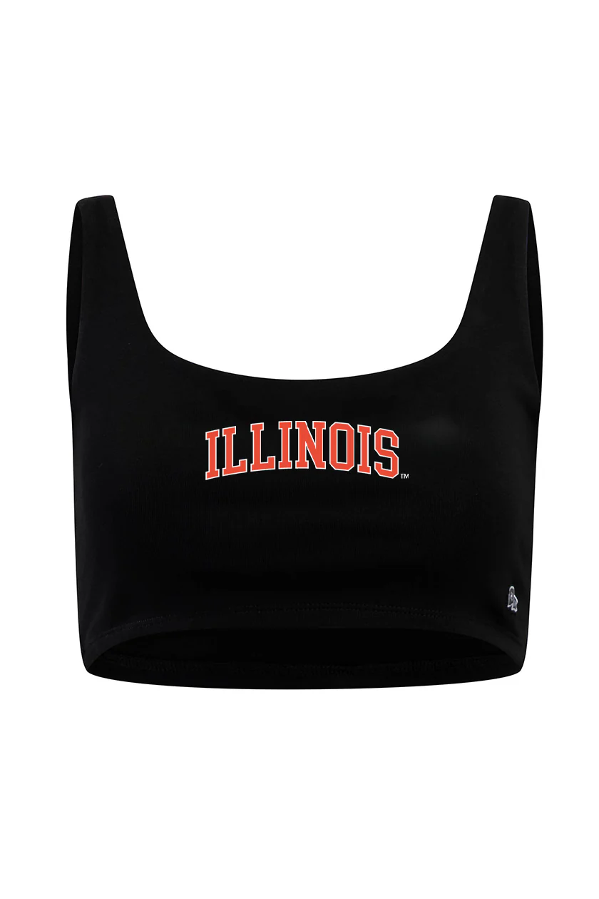 University of Illinois Scoop Neck Crop Top - Image 8