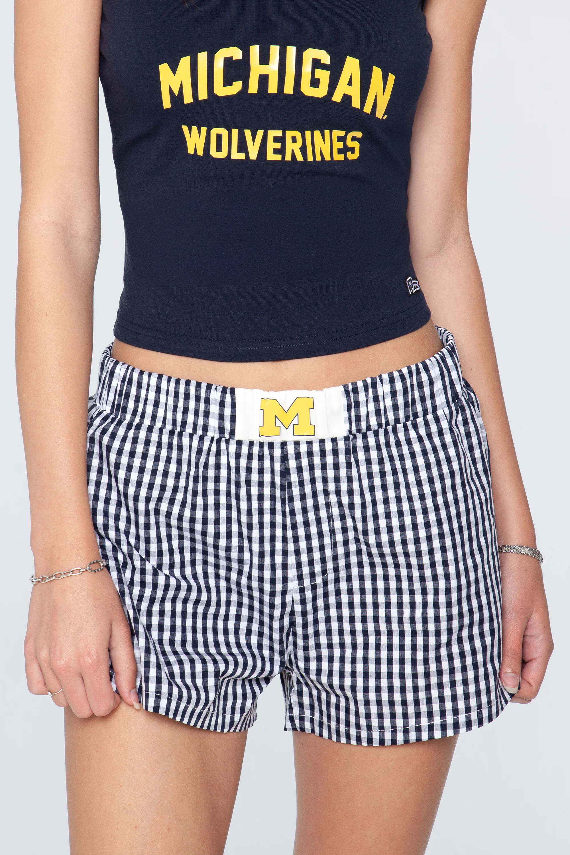 University of Michigan Gameday Gingham Shorts