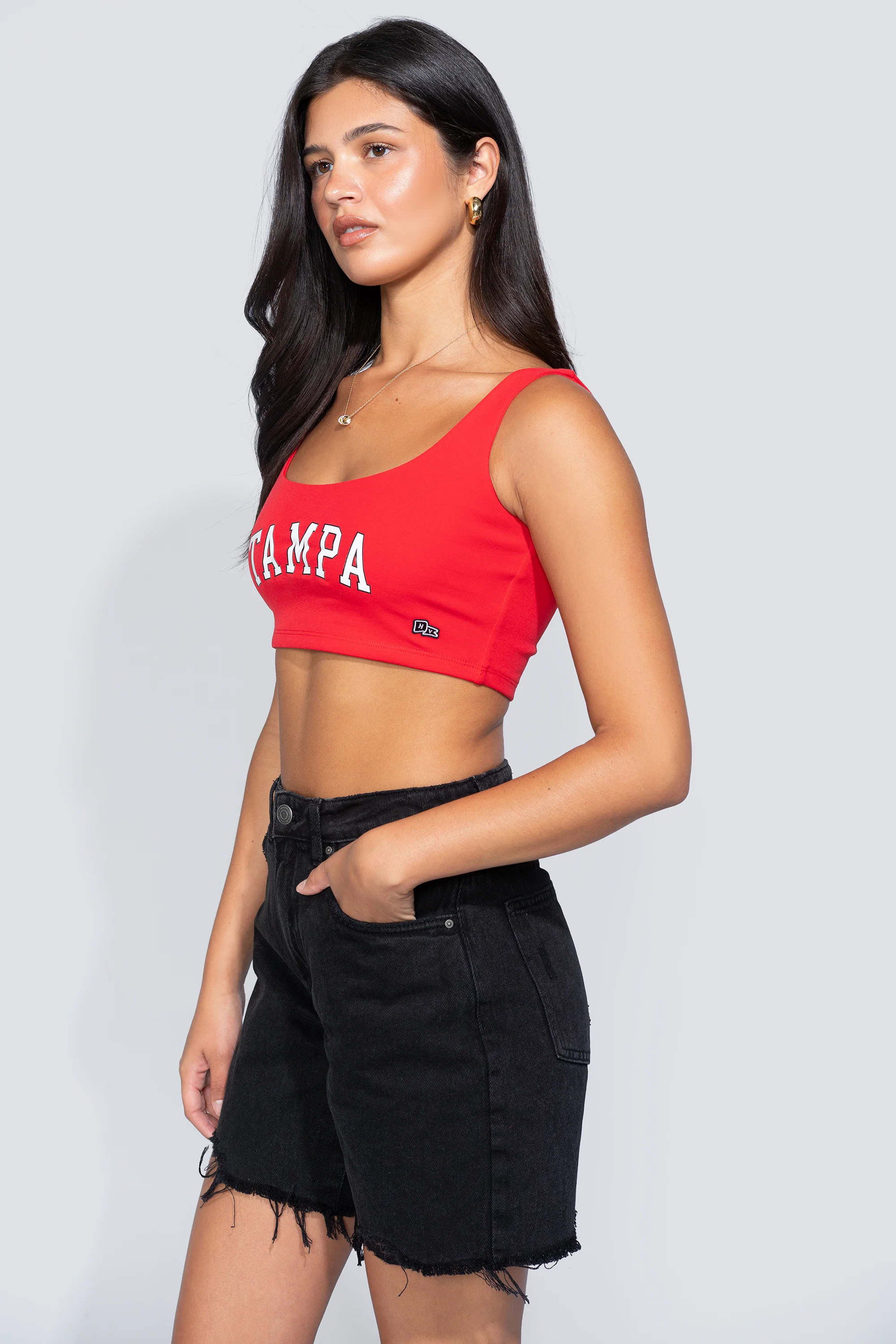 University of Tampa Scoop Neck Crop Top - Image 2