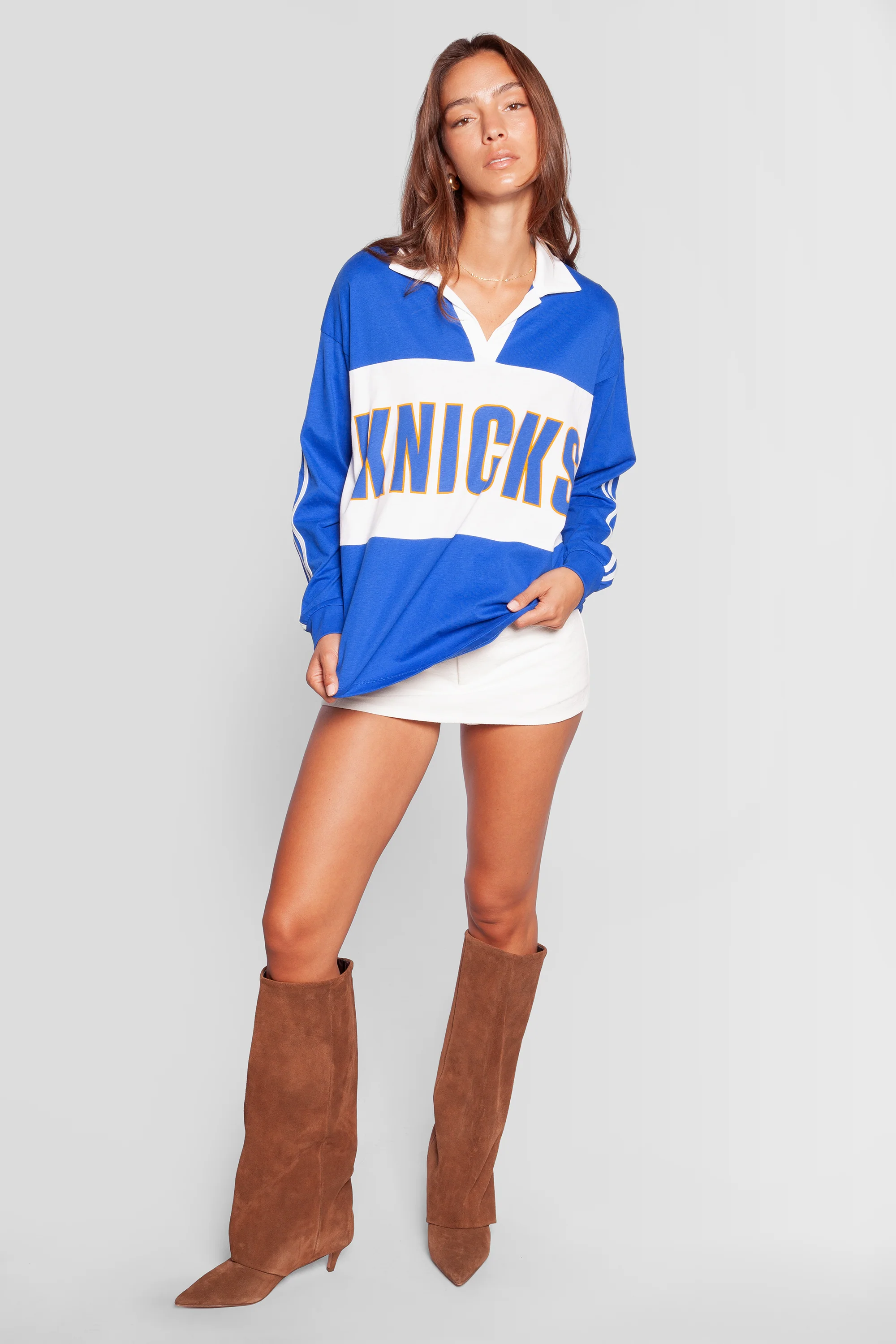 New York Knicks Contrast Oversized Polo