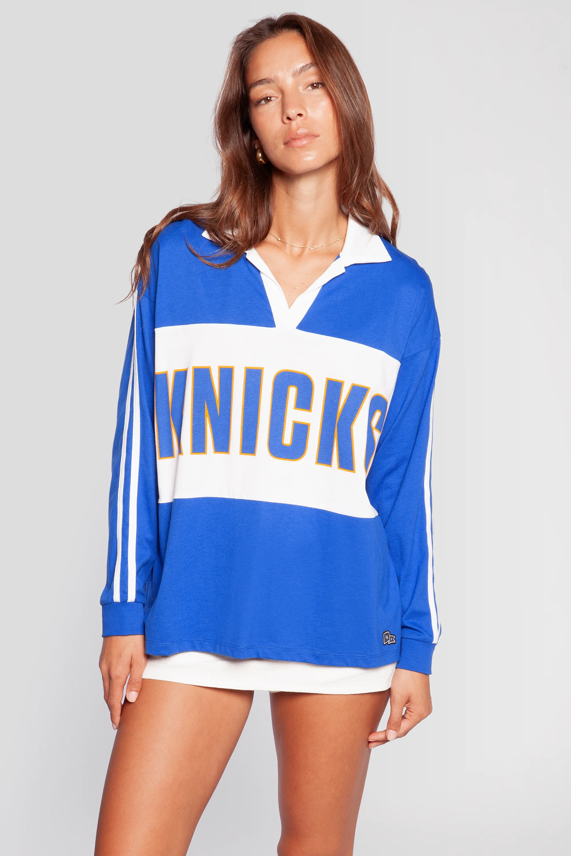 New York Knicks Contrast Oversized Polo - Image 2