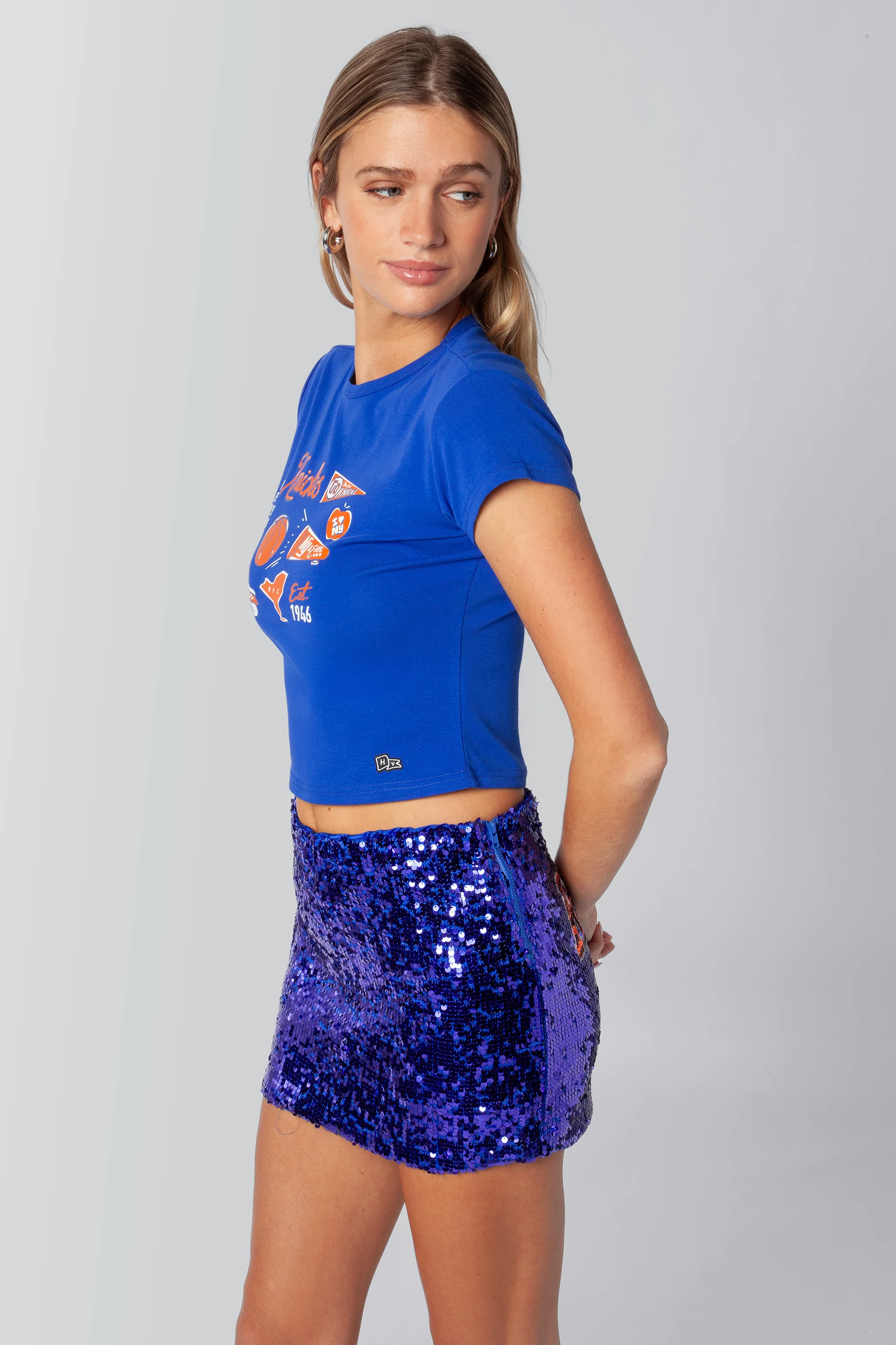 New York Knicks Sequin Mini Skirt - Image 4