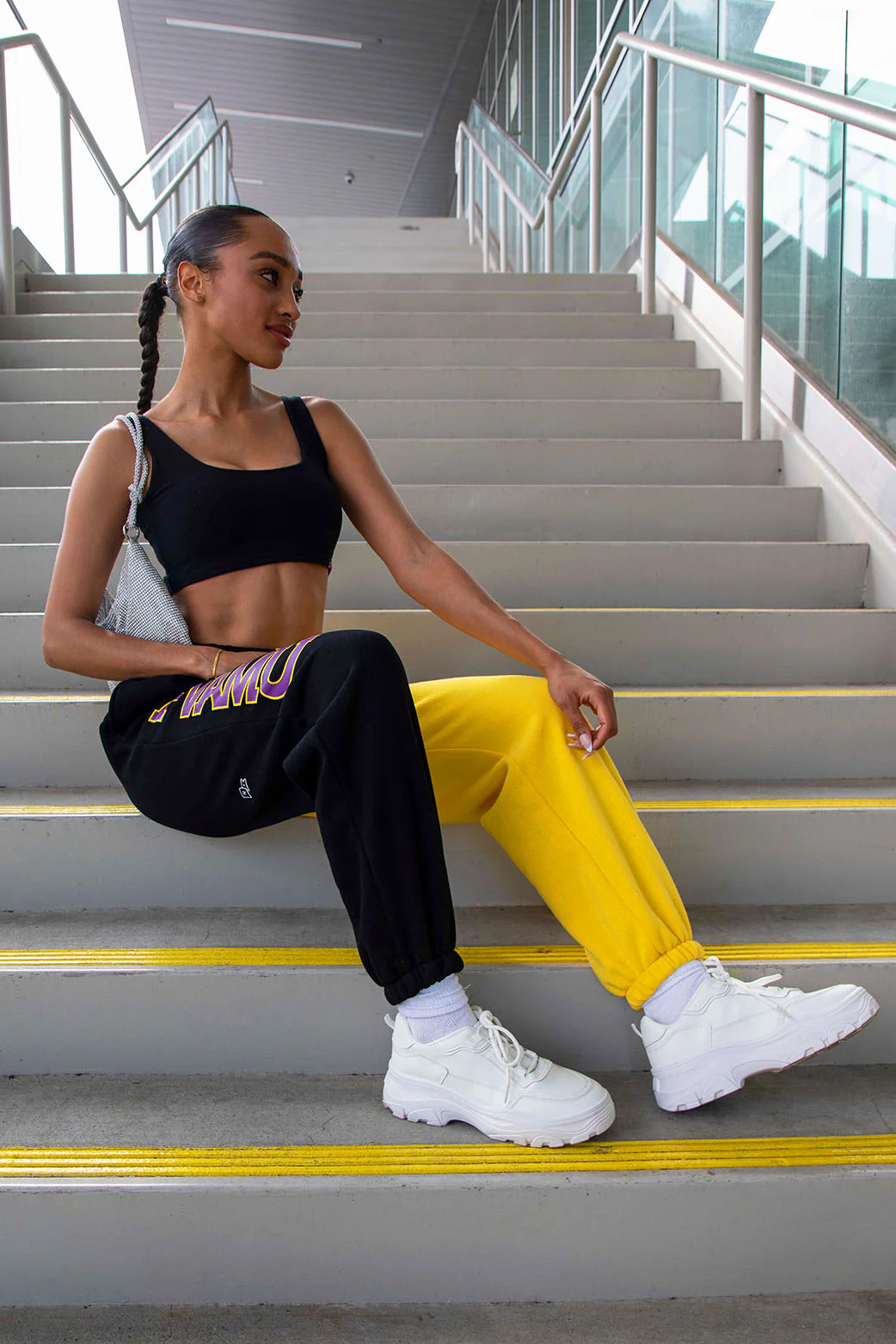 Prairie View A&M University Color-Block Sweats - Image 2