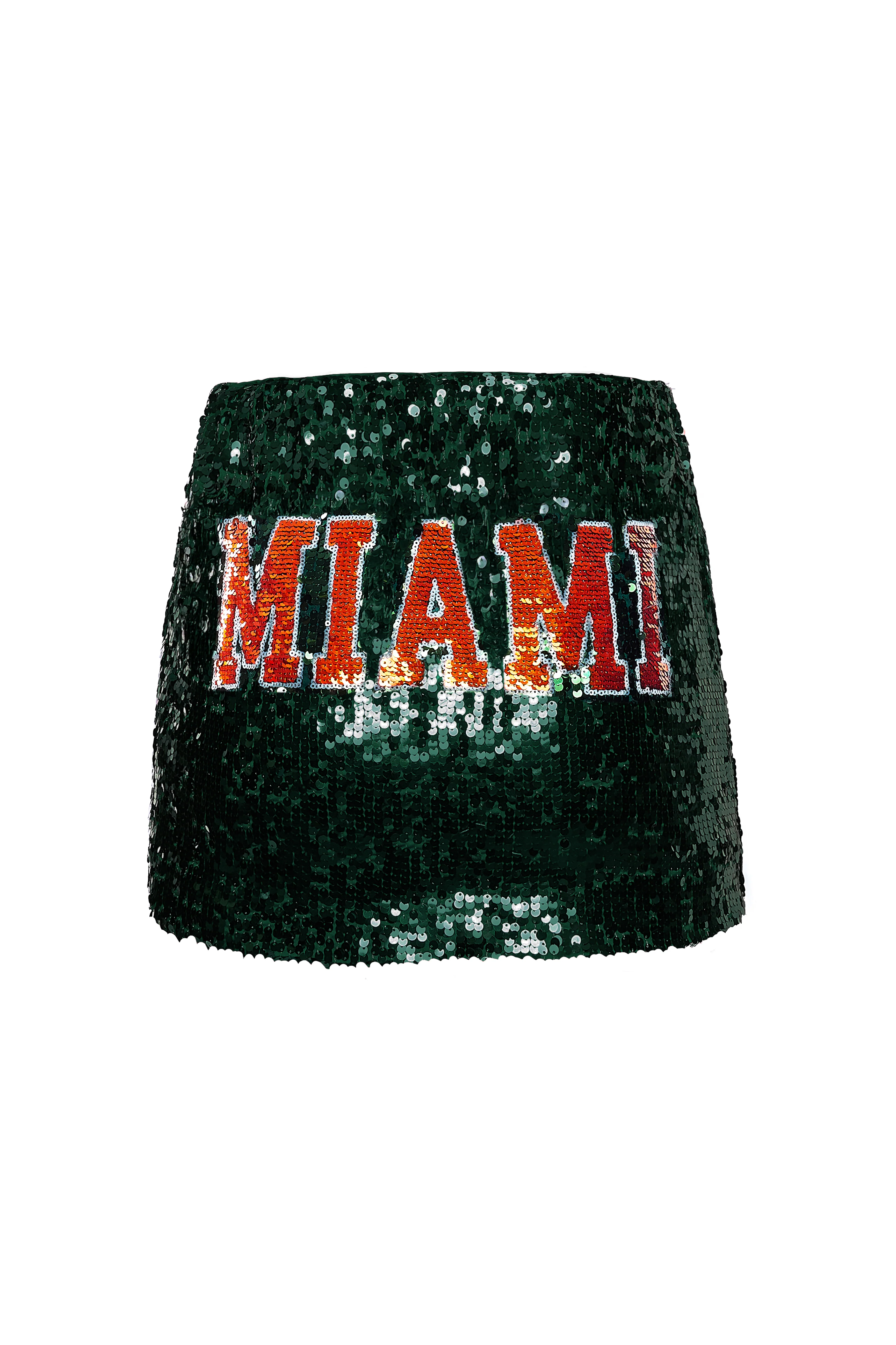 University of Miami Sequin Mini Skirt - Image 4